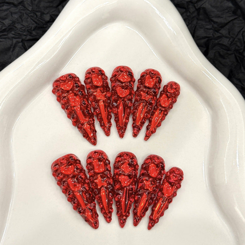 Purely Handmade 10 PCs Nail Set- HM279