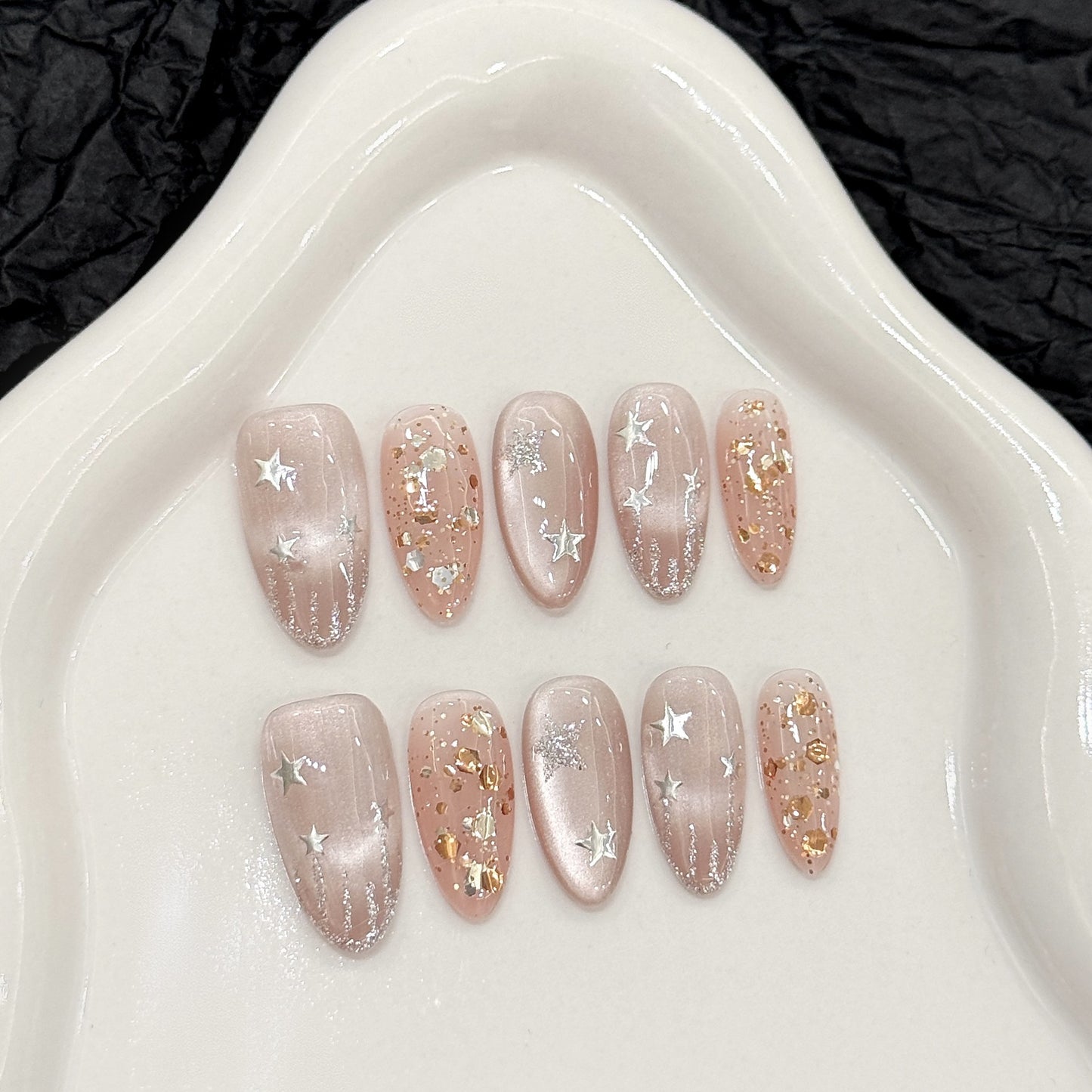 Purely Handmade 10 PCs Nail Set- HM1478