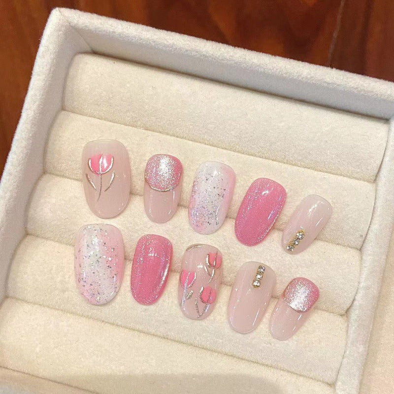 Purely Handmade 10 PCs Nail Set- HM1637