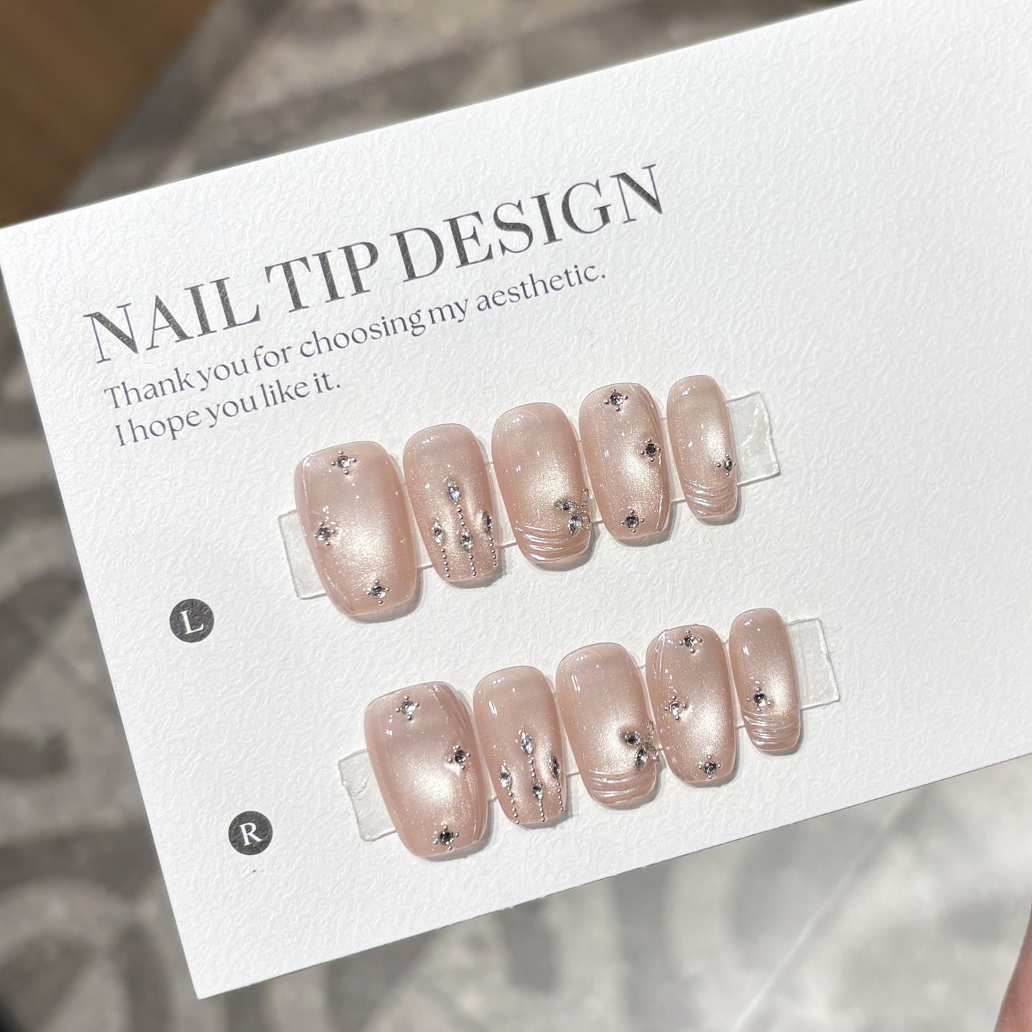 Purely Handmade 10 PCs Nail Set- HM034