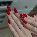 Red Almond Press-On Nails Set CF052