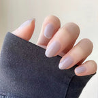 Nude Almond Press-On Nails Set CF047