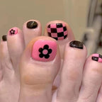 F102- Pink Toe Nails Set