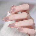 Nude Almond Press-On Nails Set CF049