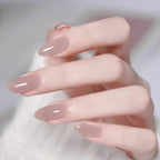 Nude Almond Press-On Nails Set CF049