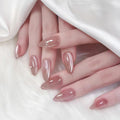 Nude Cat Eye Almond Press-On Nails Set Z1025