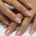 W1569- Nude Chrome Press-On Nails Set