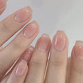 Nude Cat Eye Short Press-On Nails Set JP4097
