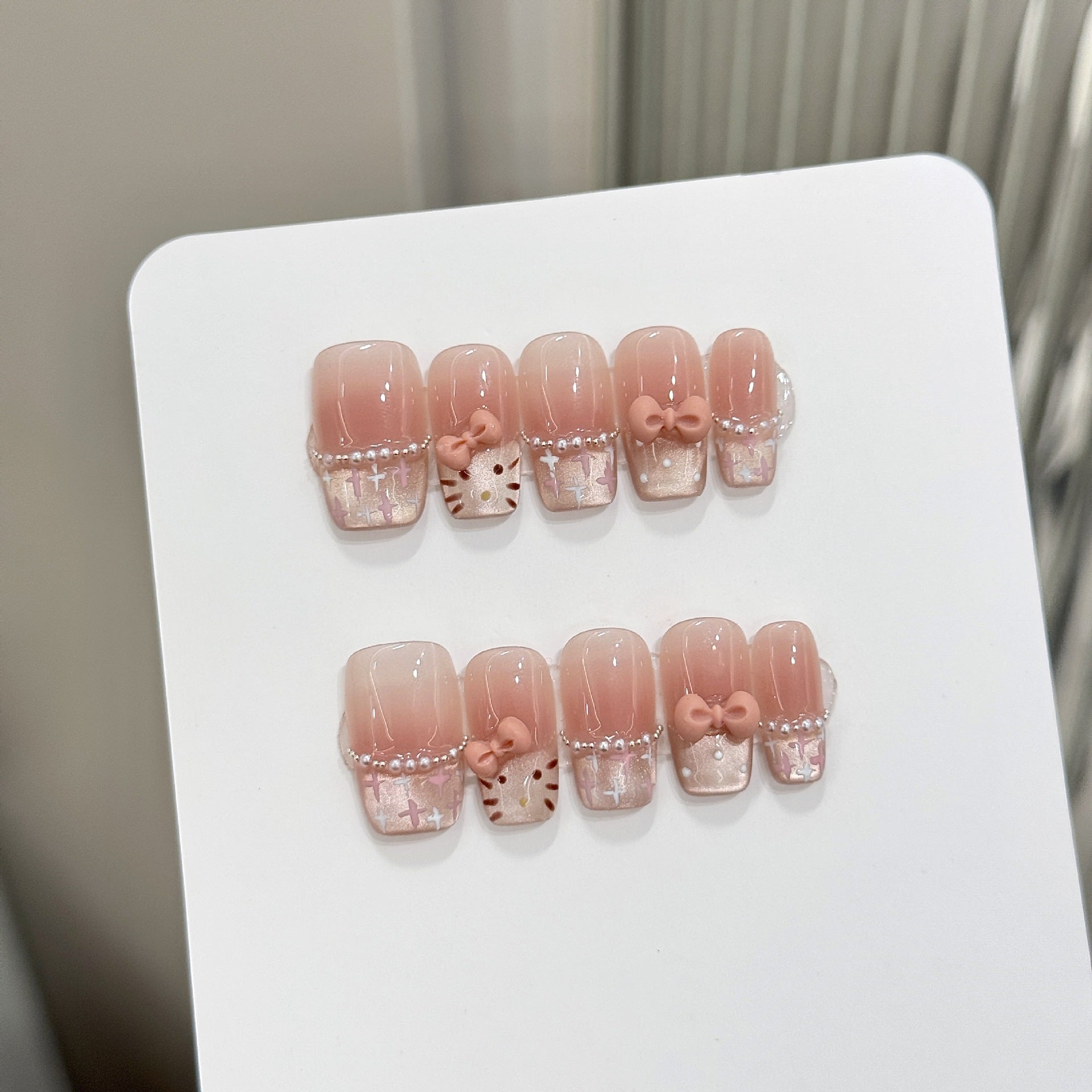 Handmade 10 PCs Nail Set- HM38
