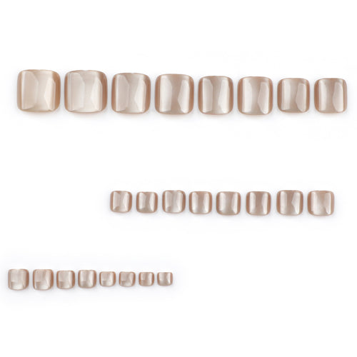 Brown Cat Eye- Toe Nails- JP3707