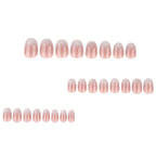 Nude Ombre Short Round Press-On Nails Set JP4080