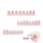 3D French Almond Press-On Nails Set JP4058