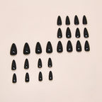 Black Almond Press-On Nails Set CF054