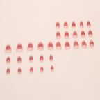 W1988- Classic Short Almond Press-On Nails Set
