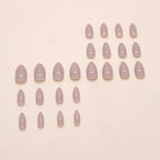 Nude Almond Press-On Nails Set CF049