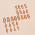 Nude Coffin Press-On Nails Set CF044