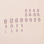 Nude Almond Press-On Nails Set CF047