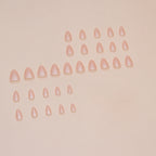 W1569- Nude Chrome Press-On Nails Set
