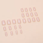 Nude Short Square Press-On Nails Set CF045