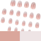 Nude Ombre Short Round Press-On Nails Set JP4080