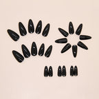 Black Almond Press-On Nails Set CF054