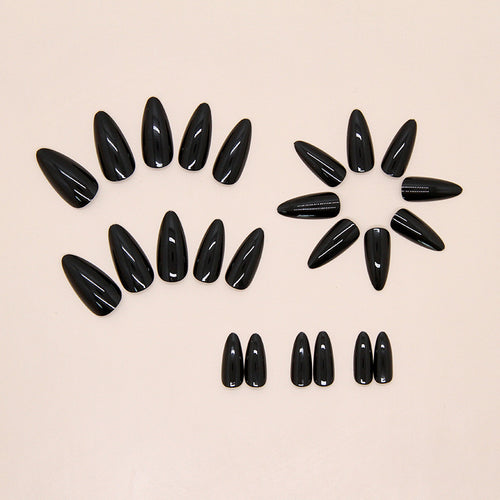 Black Almond Press-On Nails Set CF054