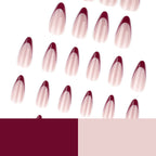 Red Cat Eye Almond Press-On Nails Set JP3985