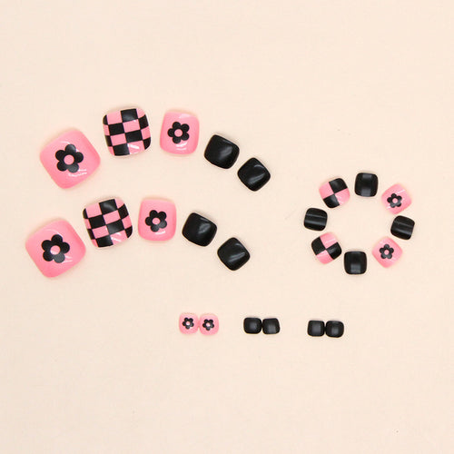 F102- Pink Toe Nails Set