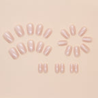 Nude Short Square Press-On Nails Set CF045