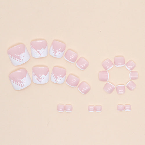 French Designer Toe Nails Set F063
