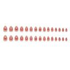 W1988- Classic Short Almond Press-On Nails Set