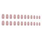 Nude Solid Round Press-On Nails Set CF062