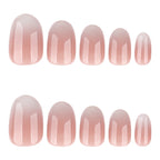 Nude Ombre Short Round Press-On Nails Set JP4080