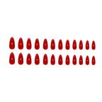 Red Almond Press-On Nails Set CF052