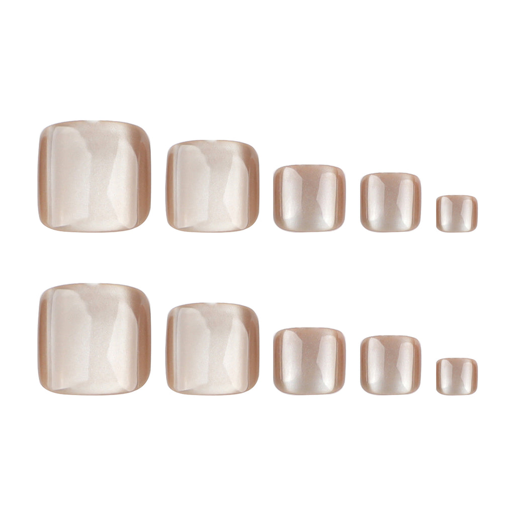 Brown Cat Eye- Toe Nails- JP3707