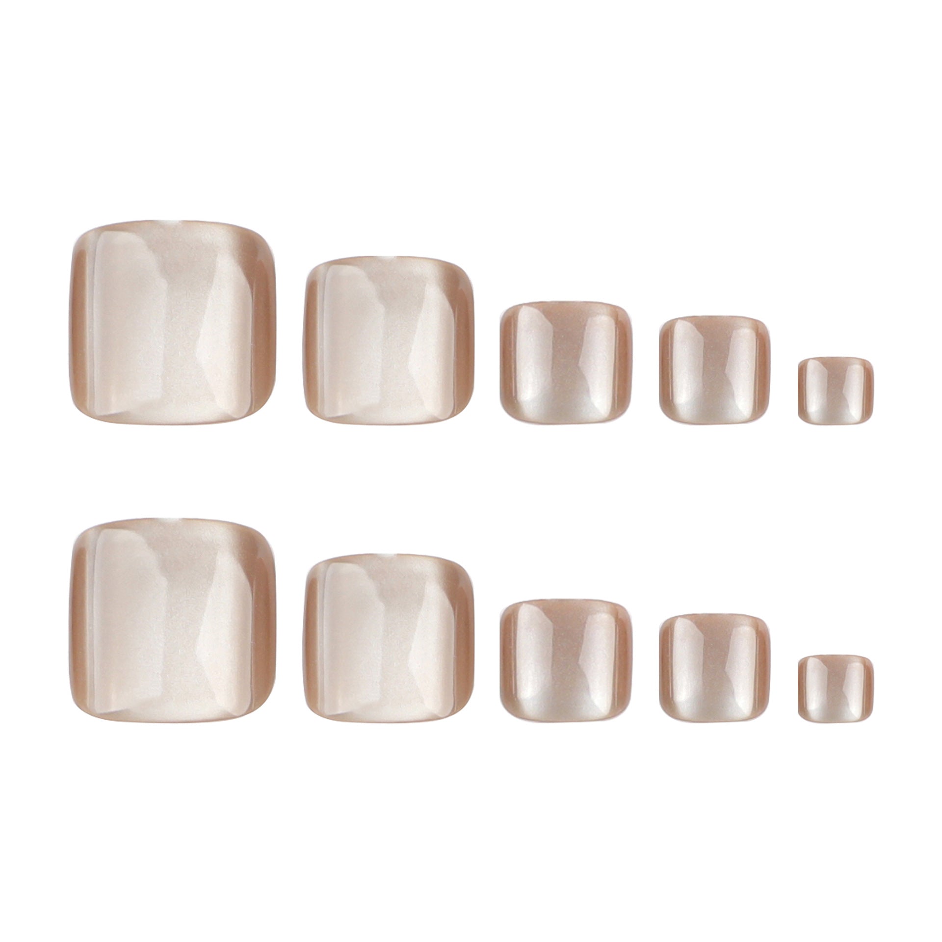 Brown Cat Eye- Toe Nails- JP3707