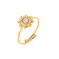 18K Adjustable Natural Stone Ring