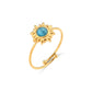 18K Adjustable Natural Stone Ring