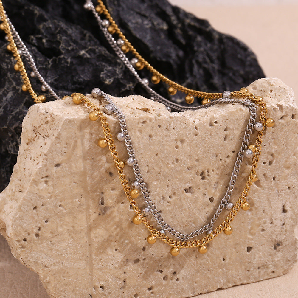 Bohemian Beads Tassel Necklace- 18K