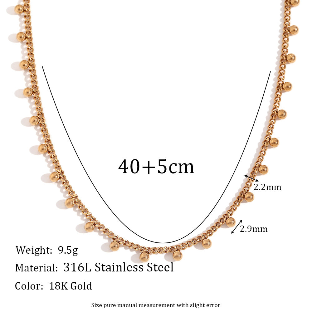 Bohemian Beads Tassel Necklace- 18K