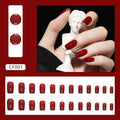 Red Square Press-On Nails Set CF001