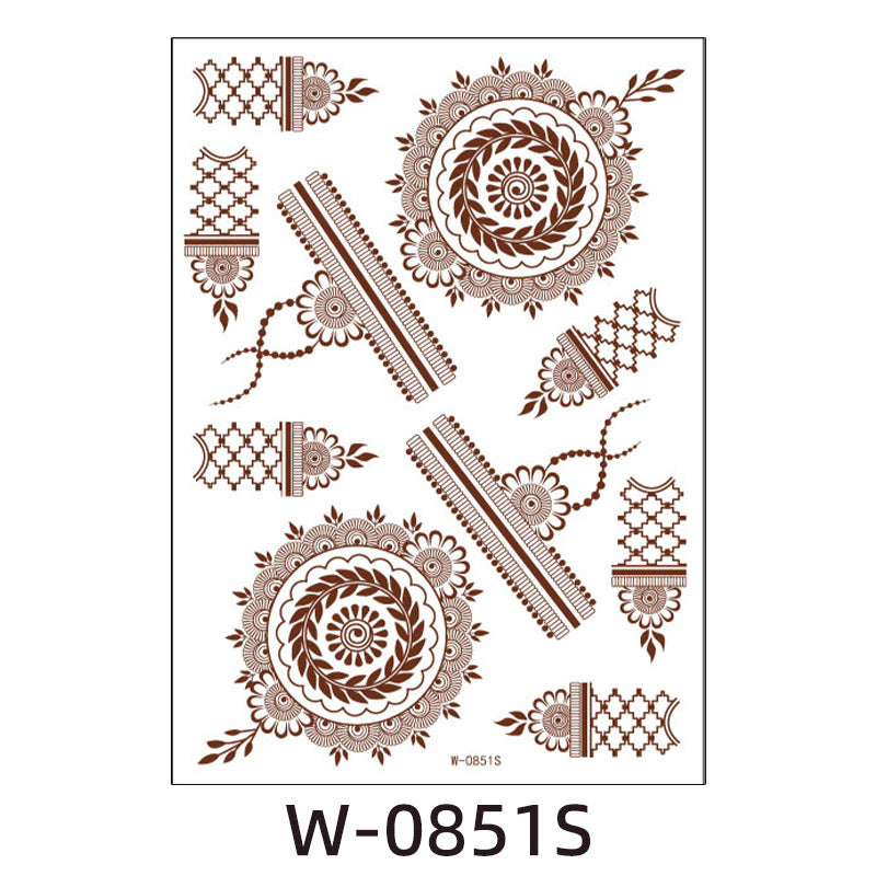 Henna Tattoo Sticker- W-0851S