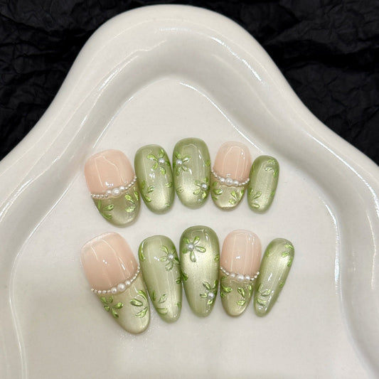Purely Handmade 10 PCs Nail Set- HM341