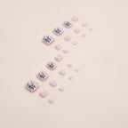 French Flower-Cross Toe Nails Set F075