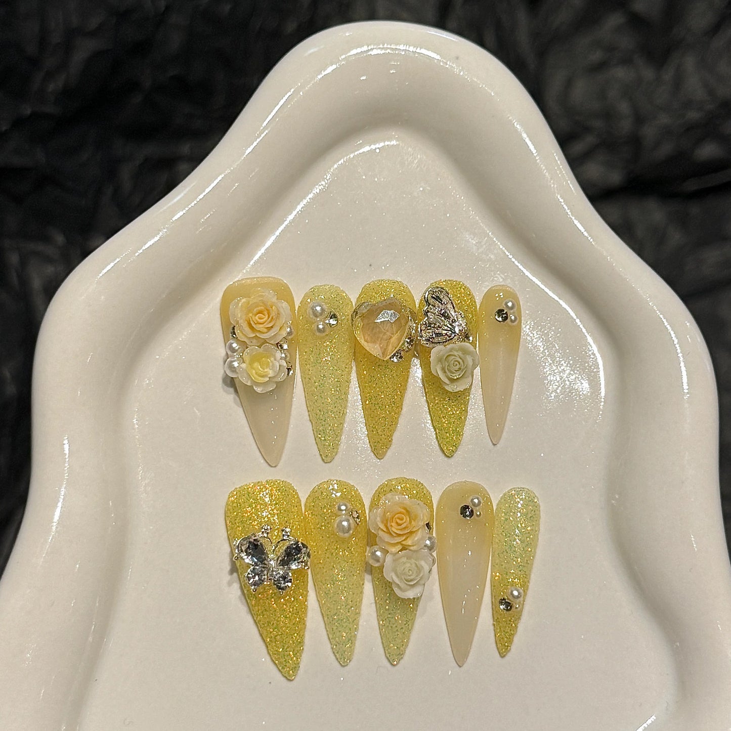 Purely Handmade 10 PCs Nail Set- HM2447