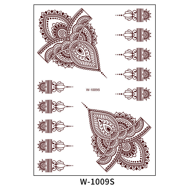 Henna Tattoo Sticker- W-1009S
