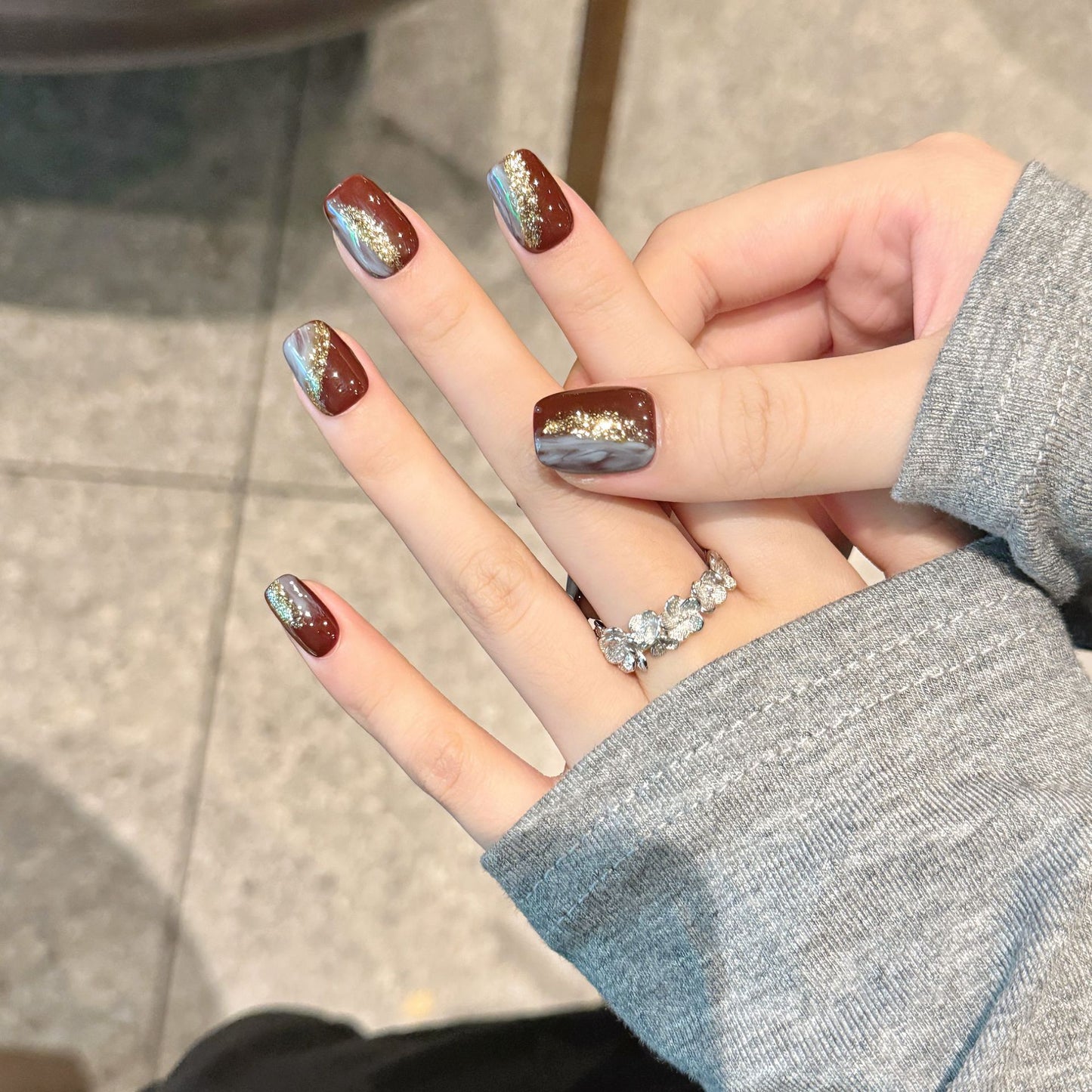 Purely Handmade 10 PCs Nail Set- HM089