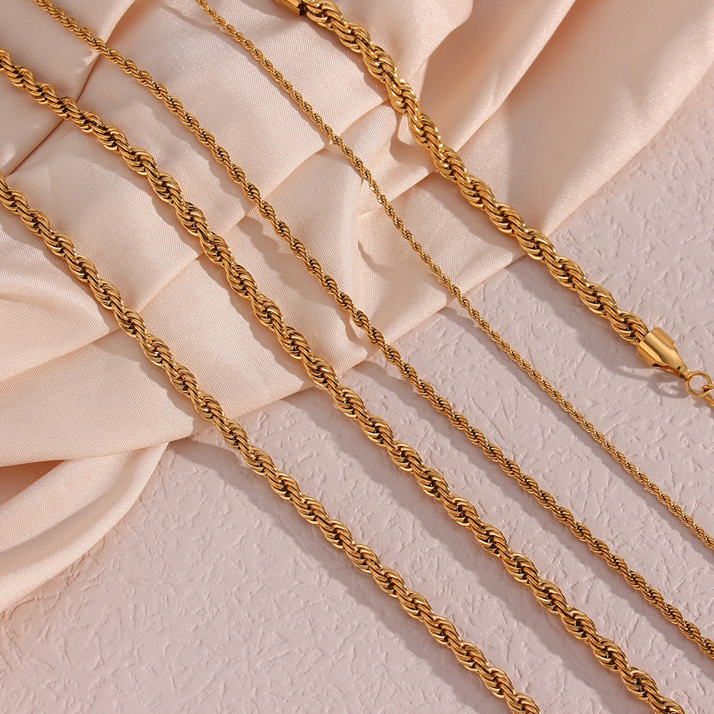 18K Gold Plated Twisted Chain