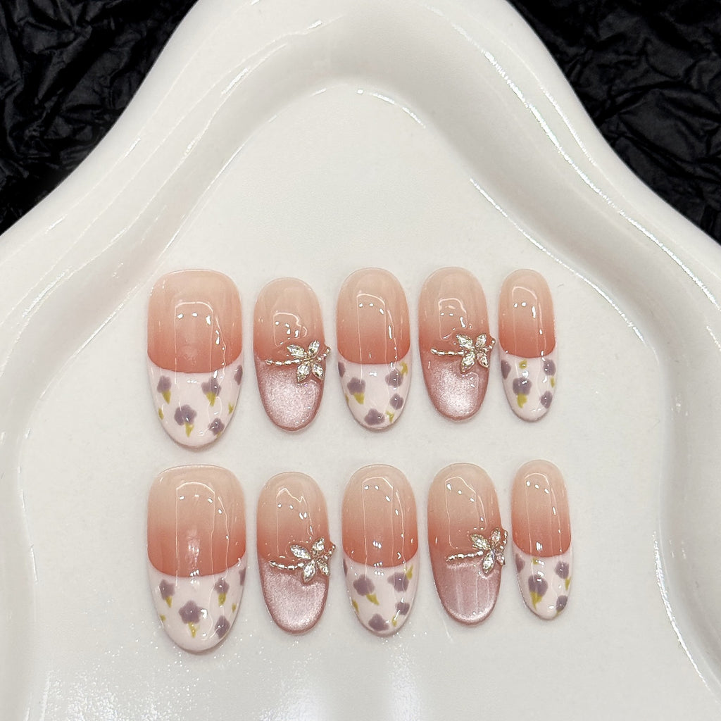 Handmade 10 PCs Nail Set- HM1451