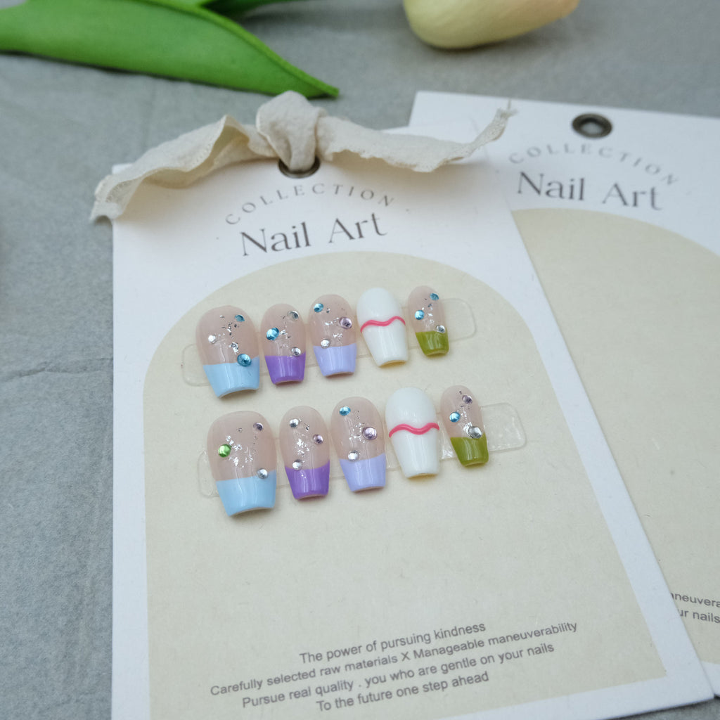 Purely Handmade 10 PCs Nail Set- HM144